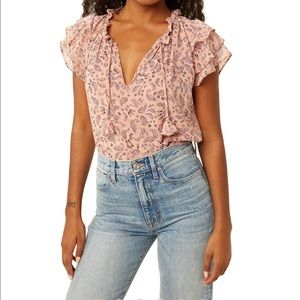 NWOT Misa pink small blouse